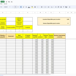 Archivo de Excel para contabilidad de granja avícola de gallinas ponedoras de huevos