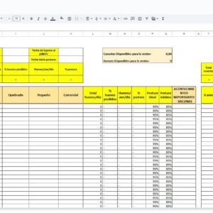 Archivo de Excel para contabilidad de granja avícola de gallinas ponedoras de huevos - Años 2025, 2026 y 2027
