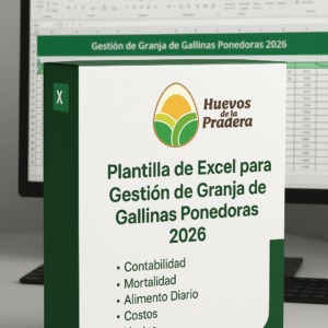 Archivo de Excel para contabilidad de granja avícola de gallinas ponedoras de huevos - Años 2026, 2027 y 2028